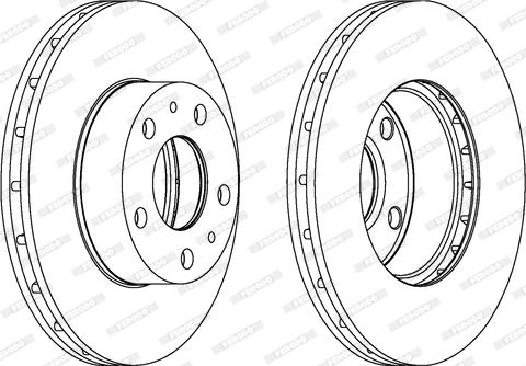 Ferodo DDF1809C - Спирачен диск vvparts.bg