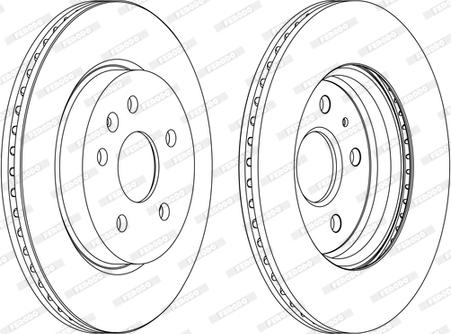 Ferodo DDF1805P-D - Спирачен диск vvparts.bg