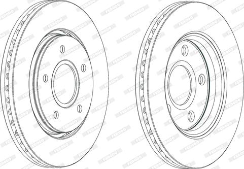 Ferodo DDF1807C - Спирачен диск vvparts.bg