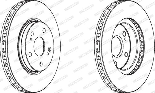 Ferodo DDF1814C - Спирачен диск vvparts.bg