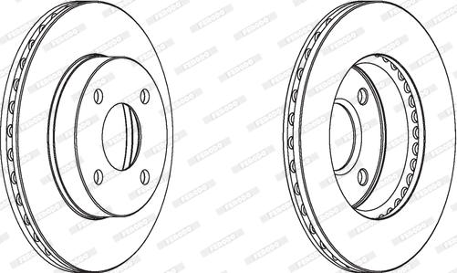 Ferodo DDF1884 - Спирачен диск vvparts.bg