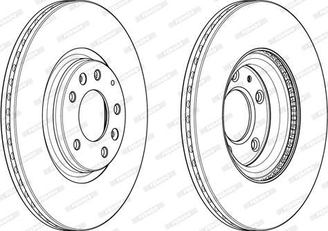 Ferodo DDF1880C - Спирачен диск vvparts.bg