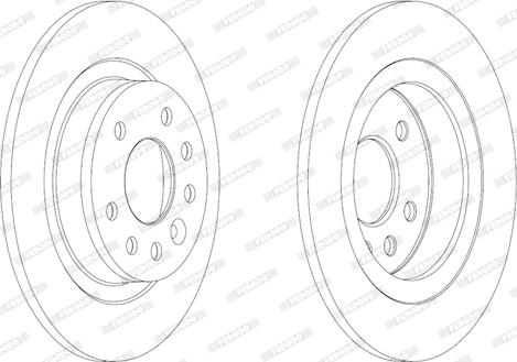 Ferodo DDF1877 - Спирачен диск vvparts.bg