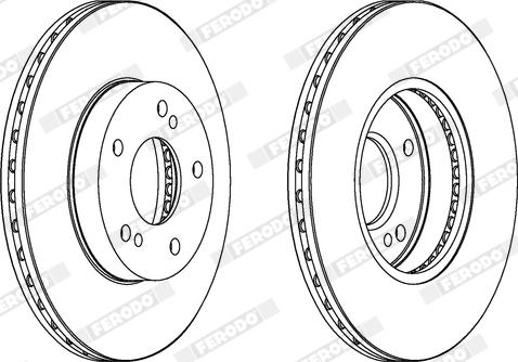 Ferodo DDF1341X - Спирачен диск vvparts.bg