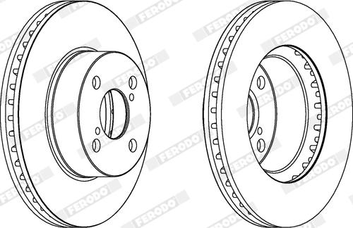 Ferodo DDF1343X - Спирачен диск vvparts.bg