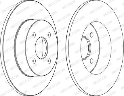 Ferodo DDF1367C - Спирачен диск vvparts.bg