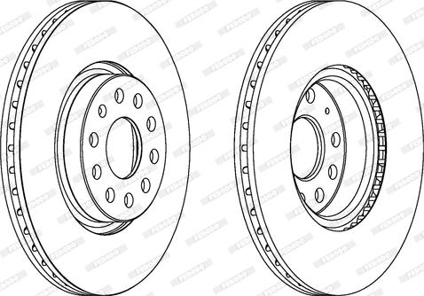 Ferodo DDF1305 - Спирачен диск vvparts.bg