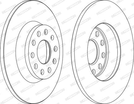 Ferodo DDF1306C-D - Спирачен диск vvparts.bg