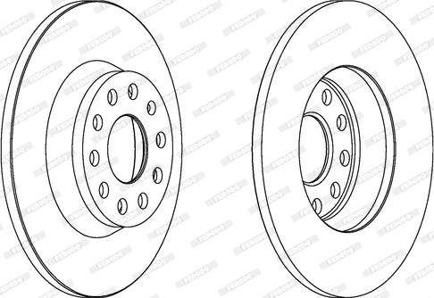 Ferodo DDF1306 - Спирачен диск vvparts.bg