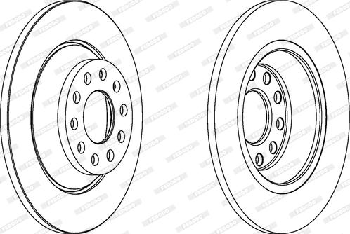 Ferodo DDF1307C - Спирачен диск vvparts.bg