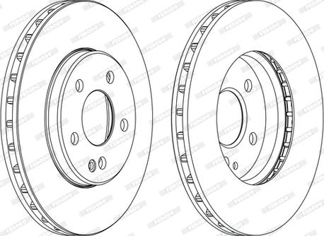 Ferodo DDF1316C-D - Спирачен диск vvparts.bg