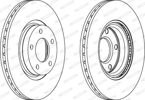 Ferodo DDF1312C - Спирачен диск vvparts.bg