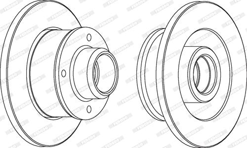 Ferodo DDF137 - Спирачен диск vvparts.bg