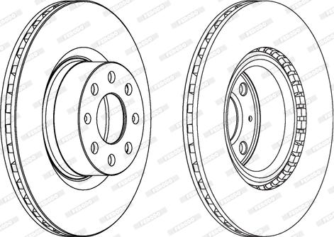 Ferodo DDF1298C - Спирачен диск vvparts.bg