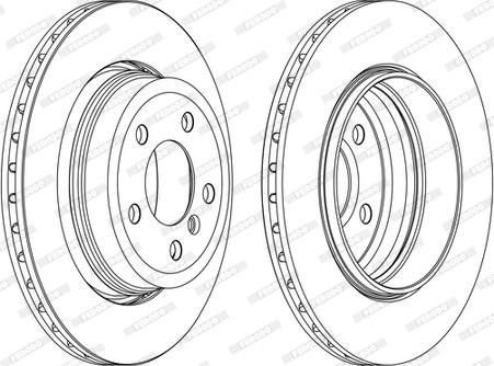 Ferodo DDF1297C-1-D - Спирачен диск vvparts.bg