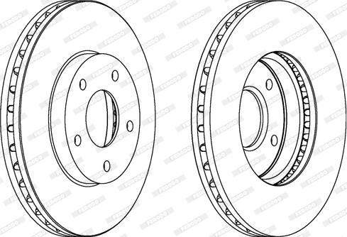 Ferodo DDF1249 - Спирачен диск vvparts.bg