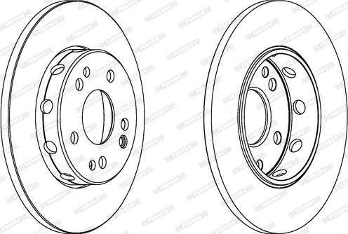 Ferodo DDF124C - Спирачен диск vvparts.bg