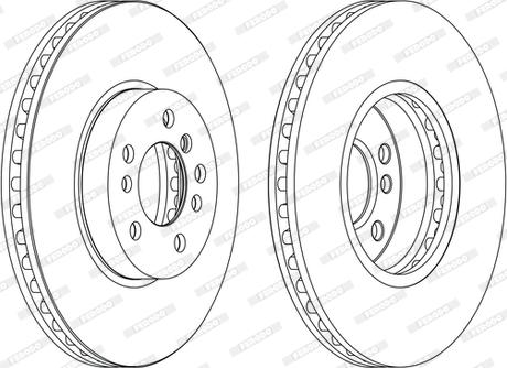 Ferodo DDF1256C-1-D - Спирачен диск vvparts.bg