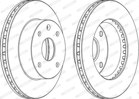 Ferodo DDF1257P-D - Спирачен диск vvparts.bg