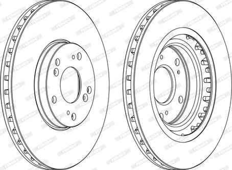 Ferodo DDF1266C - Спирачен диск vvparts.bg