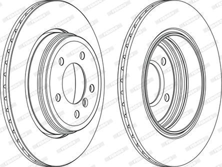 Ferodo DDF1260C-D - Спирачен диск vvparts.bg