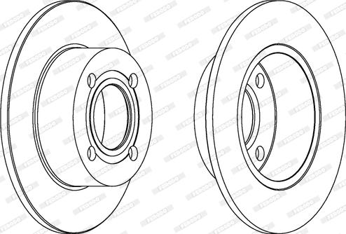 Ferodo DDF128C - Спирачен диск vvparts.bg