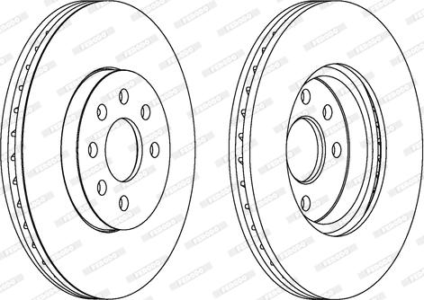 Ferodo DDF1236 - Спирачен диск vvparts.bg