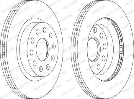 Ferodo DDF1223P-D - Спирачен диск vvparts.bg