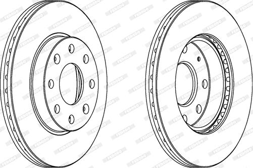 Ferodo DDF1279C - Спирачен диск vvparts.bg