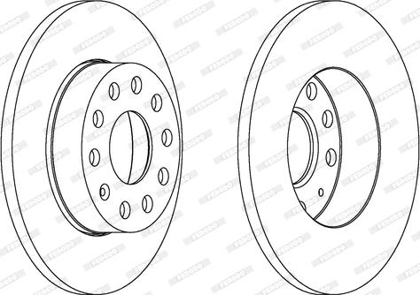 Ferodo DDF1276 - Спирачен диск vvparts.bg