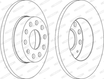 Ferodo DDF1276P-D - Спирачен диск vvparts.bg