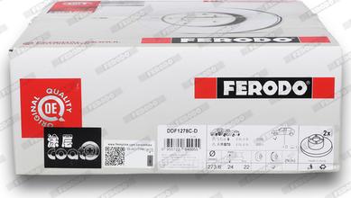 Ferodo DDF1278C-D - Спирачен диск vvparts.bg