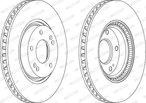 Ferodo DDF1795C-1-D - Спирачен диск vvparts.bg