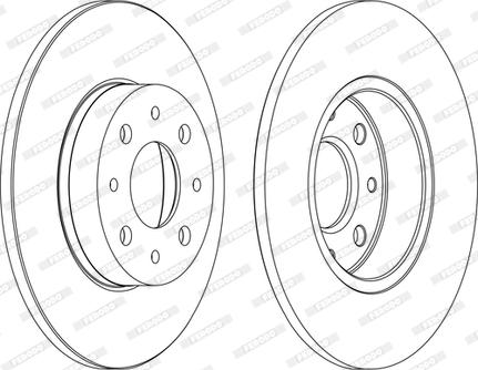 Ferodo DDF1741C - Спирачен диск vvparts.bg