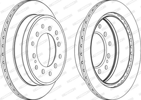 Ferodo DDF1743C-1-D - Спирачен диск vvparts.bg