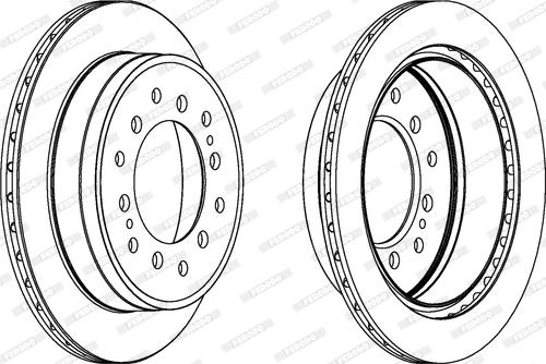 Ferodo DDF1743C - Спирачен диск vvparts.bg