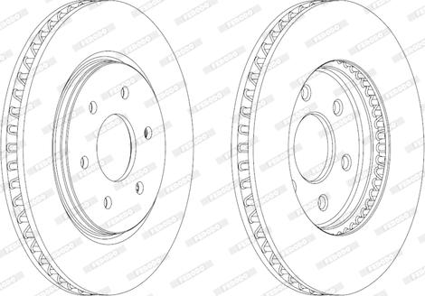 Ferodo DDF1761C - Спирачен диск vvparts.bg