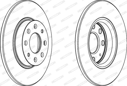 Ferodo DDF1784C - Спирачен диск vvparts.bg