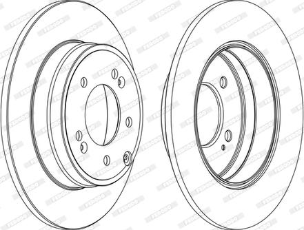 Ferodo DDF1787C - Спирачен диск vvparts.bg