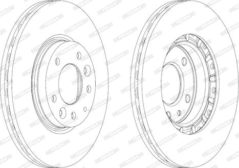 Ferodo DDF1739 - Спирачен диск vvparts.bg