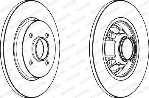 Ferodo DDF1735-1 - Спирачен диск vvparts.bg