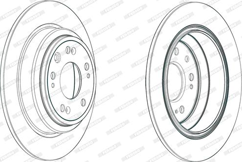 Ferodo DDF1778C - Спирачен диск vvparts.bg