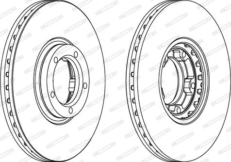 Ferodo DDF849 - Спирачен диск vvparts.bg