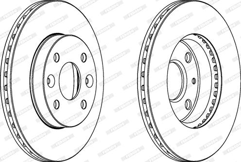 Ferodo DDF854 - Спирачен диск vvparts.bg