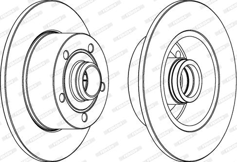 Ferodo DDF830 - Спирачен диск vvparts.bg