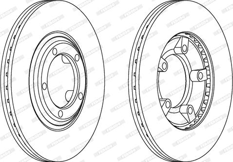 Ferodo DDF826 - Спирачен диск vvparts.bg