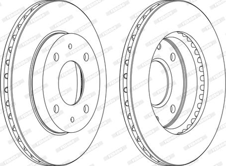 Ferodo DDF390C-D - Спирачен диск vvparts.bg