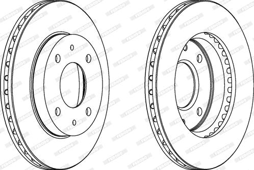 Ferodo DDF390 - Спирачен диск vvparts.bg