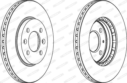 Ferodo DDF398 - Спирачен диск vvparts.bg