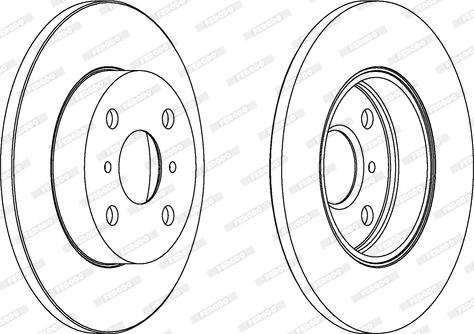 Ferodo DDF346 - Спирачен диск vvparts.bg